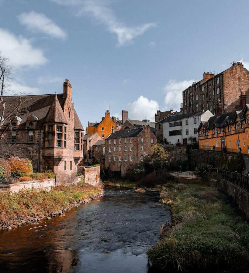 Dean Village in Edinburgh, Scotland 
