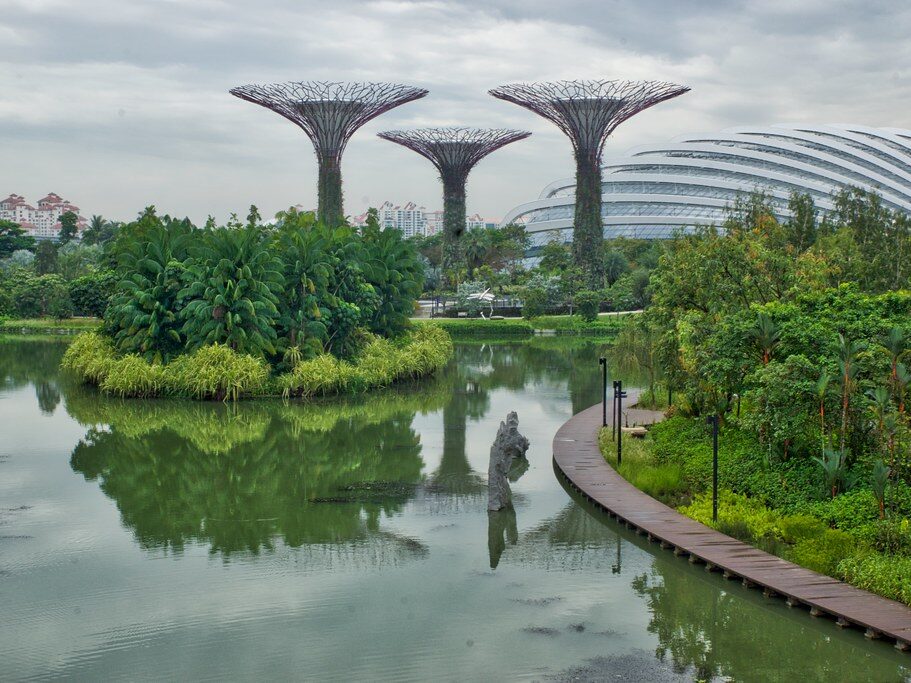 Gardens By The Bay With Super Trees And Flower Dome In Singapore