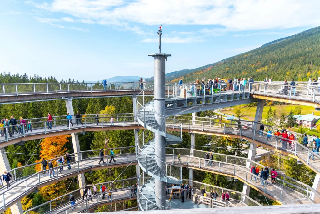 Stezka v korunách stromů v Jánských Lázních